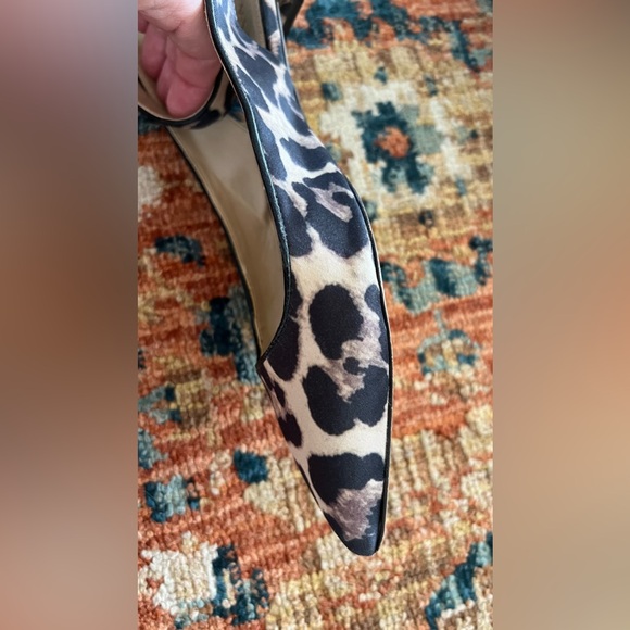 Satin Léopard Print JCrew J.Crew Pointed Toe Ballet Flats - Picture 5 of 6